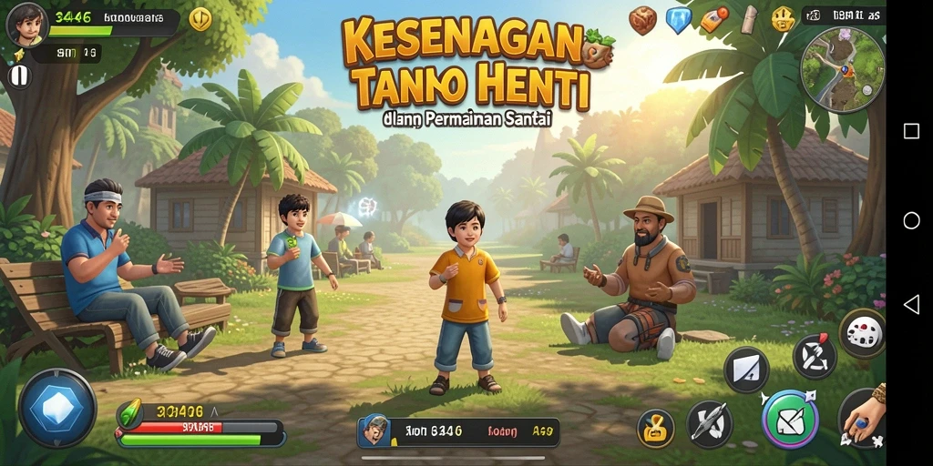 Screenshot menunjukkan gameplay menyenangkan dan santai 3446.