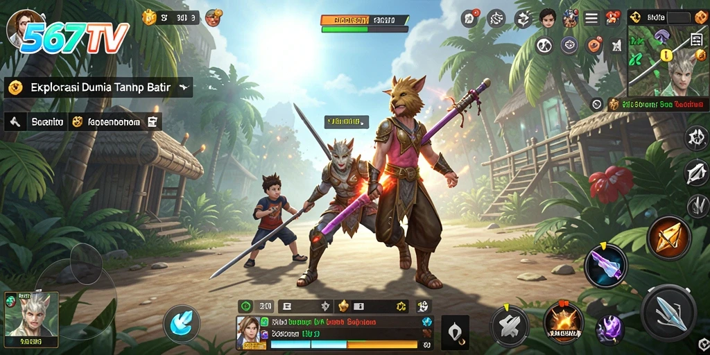 Tampilan gameplay 567TV yang menakjubkan dengan lingkungan Open World.