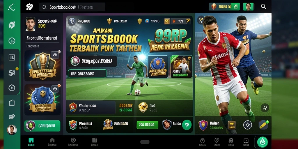 Menampilkan gameplay interaktif taruhan Sportsbook yang seru.