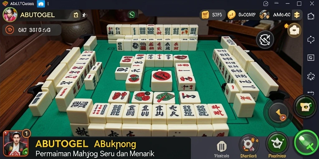 Tampilan menarik dari gameplay Mahjong ABUTOGEL yang mengasyikkan.