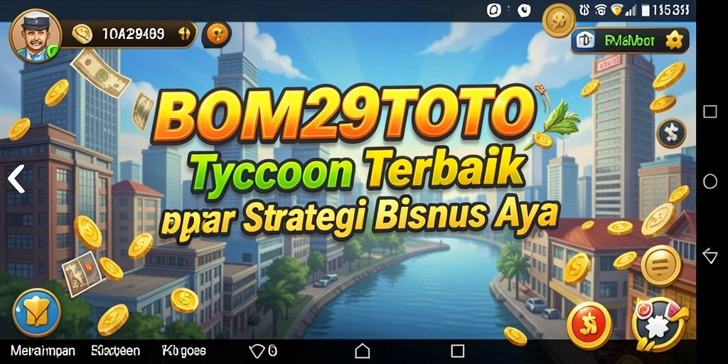 Tampilan gameplay seru dalam BOM29TOTO yang menggambarkan pengelolaan bisnis.