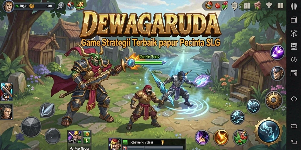 Tampilan gameplay DEWAGARUDA yang seru dan strategis.