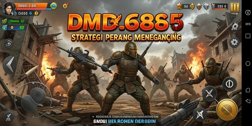 Screenshot DMD686 menampilkan pertempuran strategi yang mendebarkan.