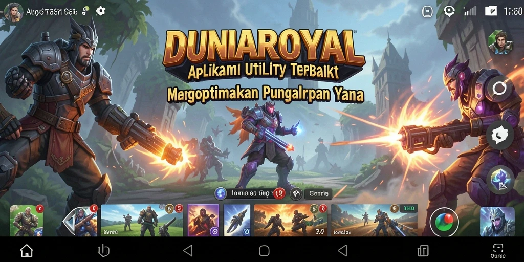 Tampilan antarmuka DUNIAROYAL yang sederhana dan informatif.