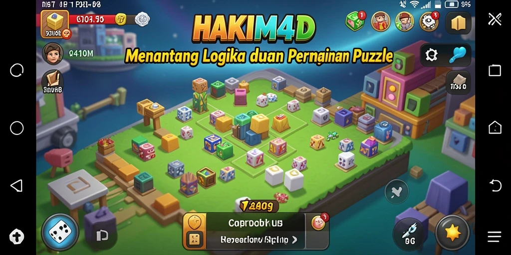 Tampilan UI menarik dari gameplay HAKIM4D dengan teka-teki yang menantang.