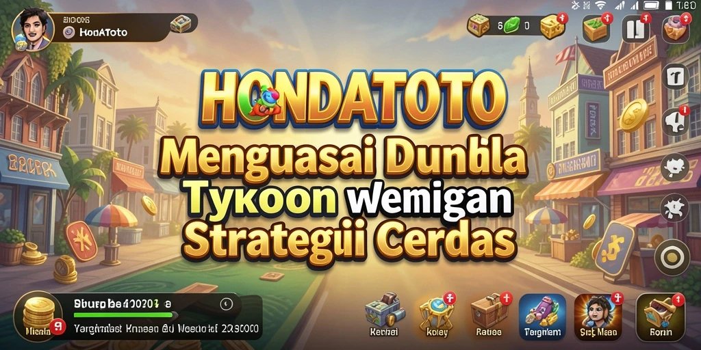 Tampilan gameplay HONDATOTO yang menarik dalam membangun strategi bisnis.