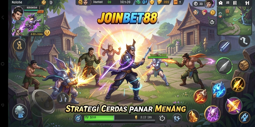 Tampilan gameplay yang menegangkan dan strategis di JOINBET88.