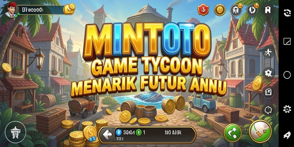 Screenshot gameplay MINTOTO menunjukkan manajemen bisnis yang seru.