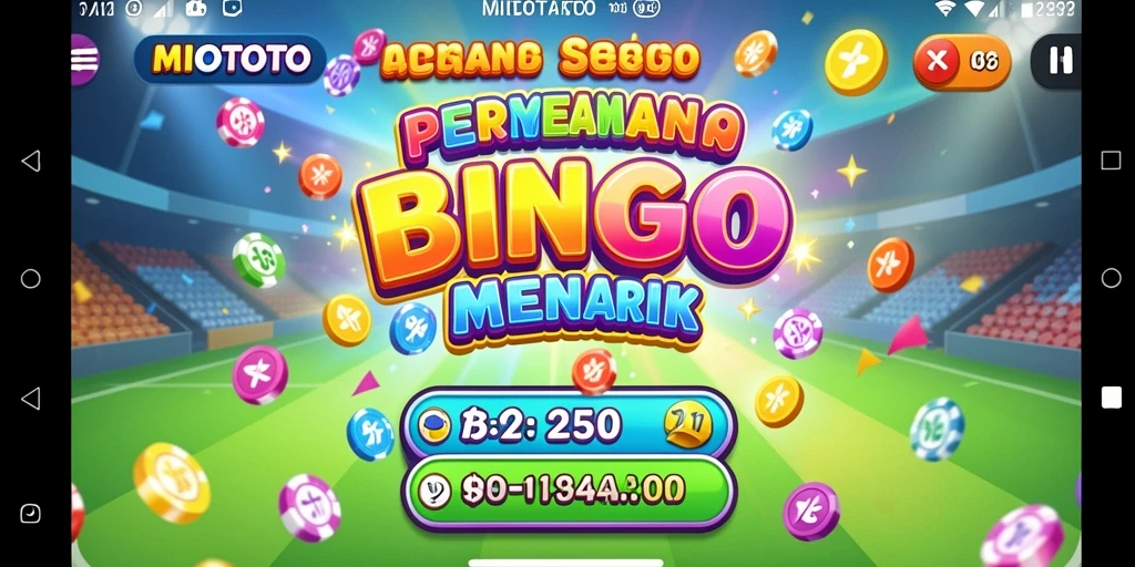 Tampilan gameplay Bingo di MIOTOTO yang menarik dan interaktif.