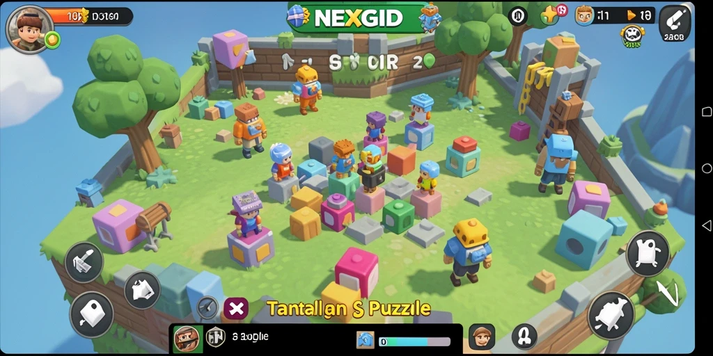 Tampilan menarik gameplay NEXGID yang penuh dengan tantangan Puzzle.
