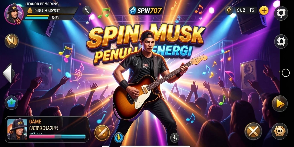 Screenshot utama SPIN707 menampilkan pemain menikmati gameplay musik yang interaktif.