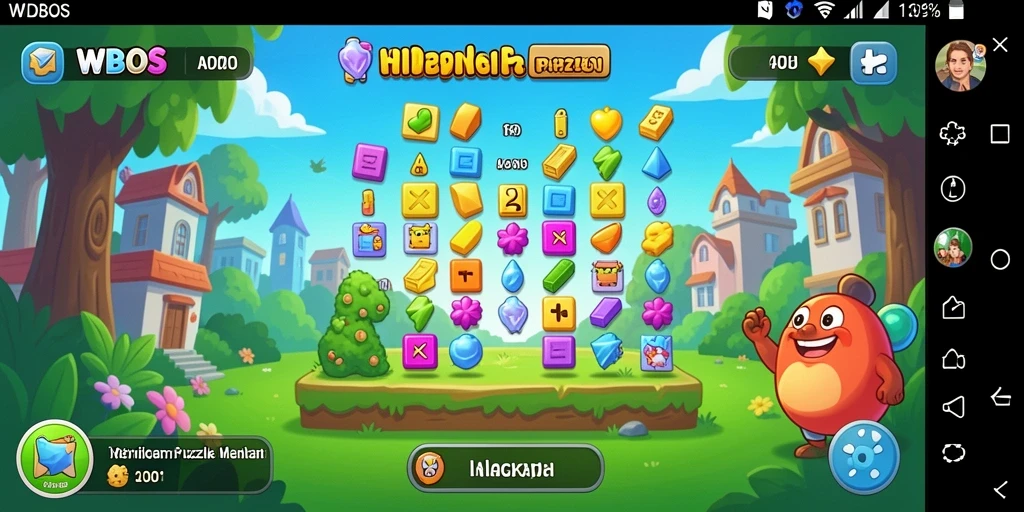 Screenshot WDBOS menampilkan gameplay puzzle yang seru dan interaktif.